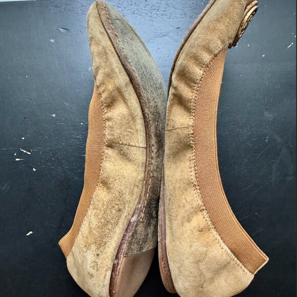 TORY BURCH Caroline Suede Ballerina Flats - Picture 11 of 12